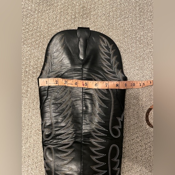 ASOS Chester Contrast Stitch Western Knee Boot - WIDE Fit - Picture 8 of 8